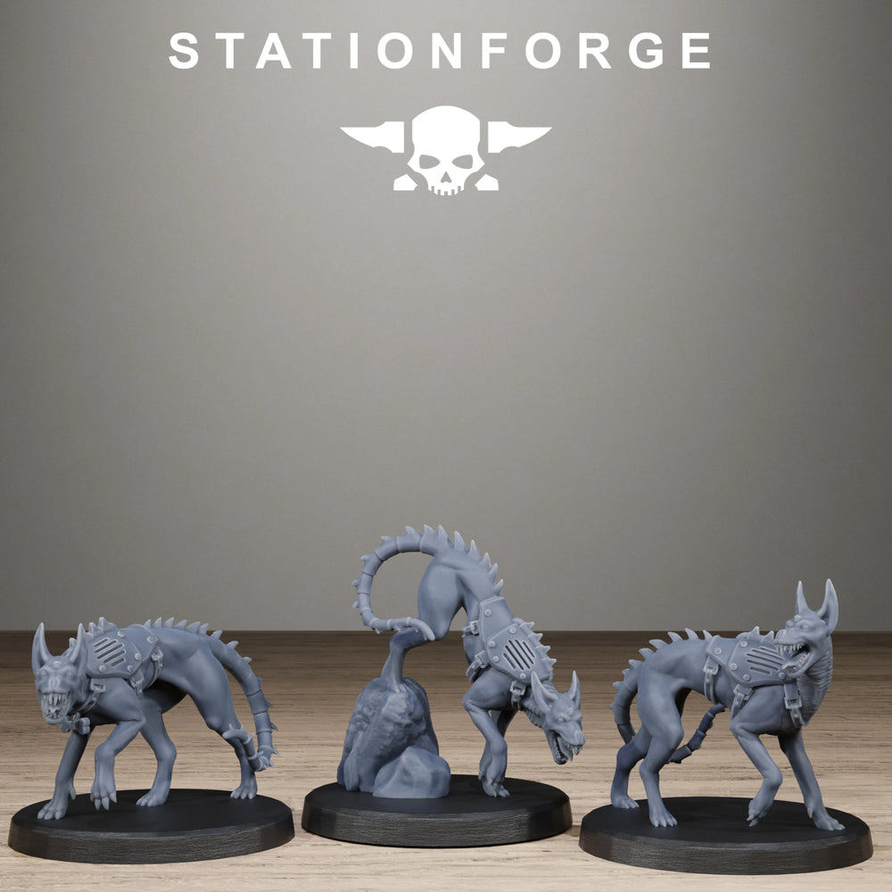 28mm Techno Savages Warriors, 18 Figures, Resin Model Figure Kit, Sci-Fi Theme, Unassembled and Unpainted