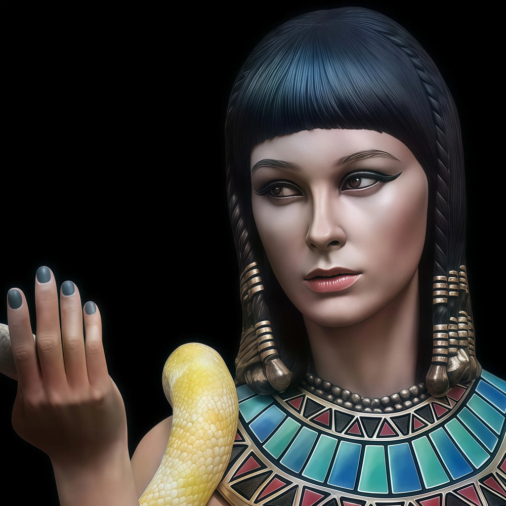 1/12 Egyptian Snake Priestess, Resin Model Bust Kit, Fantasy Theme, Unassembled and Unpainted