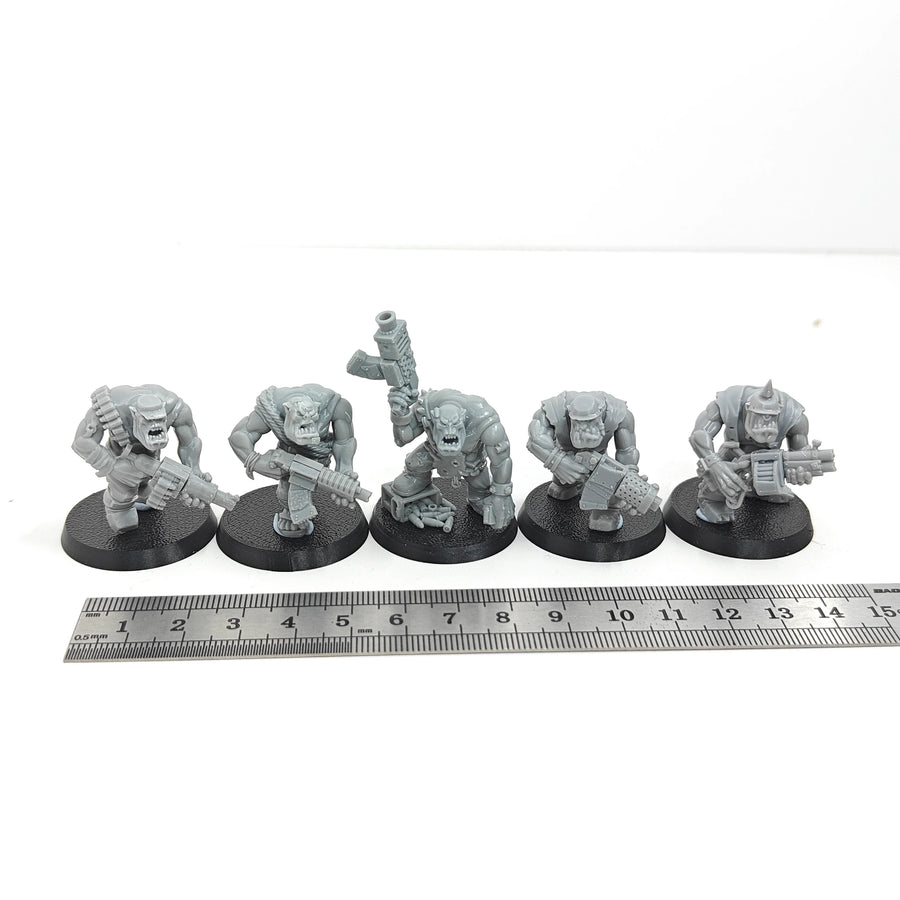 Fantasy Orc Warrior Squad 45mm Resin Figures Set - resin model view 3
