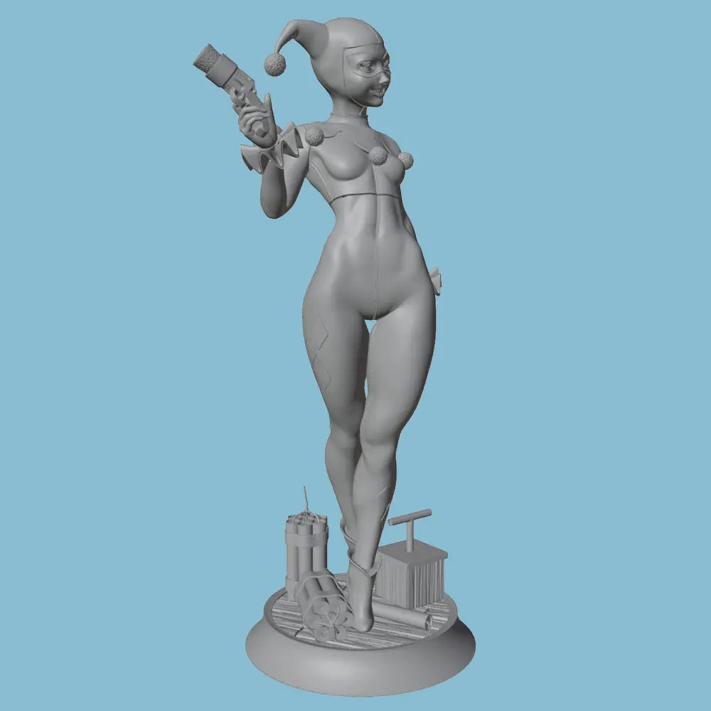 75mm Jester Woman, Resin Model Figure Kit, Fantasy Theme, Unassembled and Unpainted
