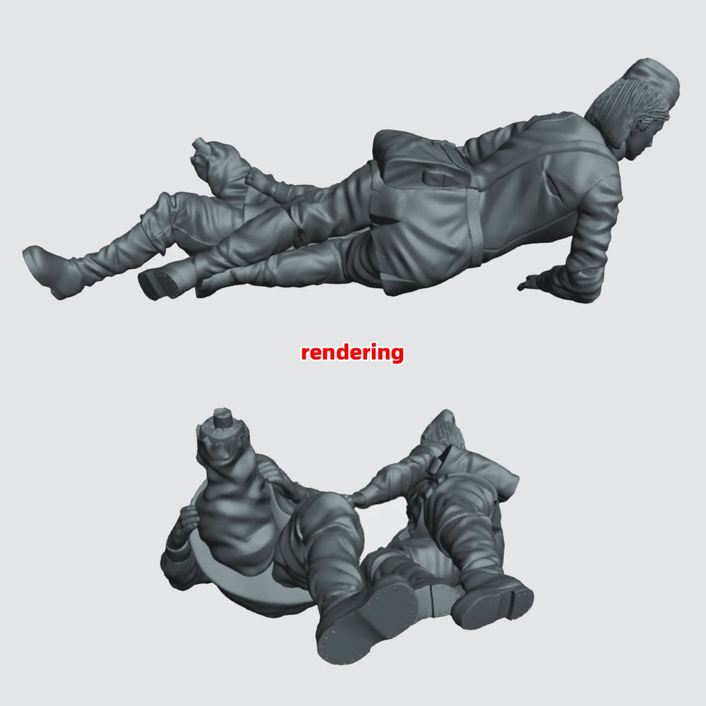 1/35 Cold War Soviet Female Soldier Rescue, 2 Figures, Resin Model Diorama Kit, Unassembled and Unpainted