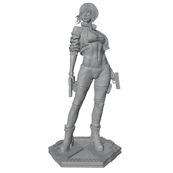 1/24 Tactical Female Character, Resin Model Figure Kit, Anime Theme, Unassembled and Unpainted