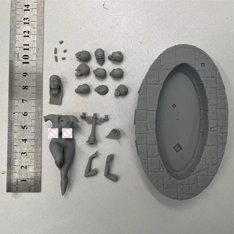 1/24 Vampire Gothic, 6 Figures, Resin Model Diorama Kit, Fantasy Theme, Unassembled and Unpainted