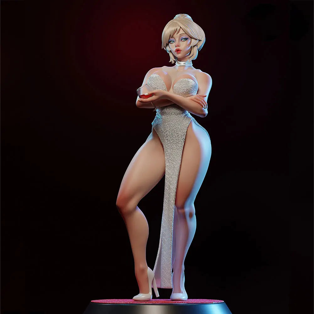 75mm Anime Pinup, Resin Model Figure Kit, Unassembled and Unpainted