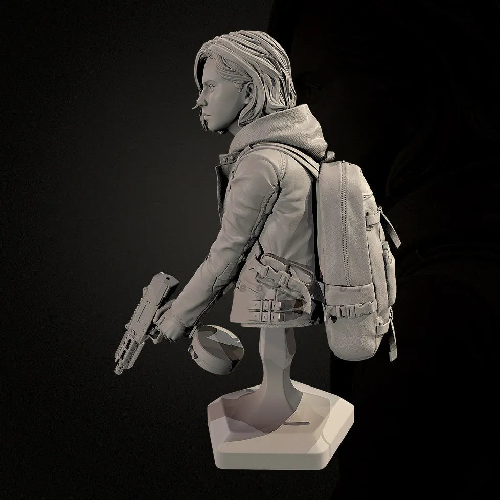 76mm Modern Tactical Operator, Resin Model Figure Kit, Sci-Fi Theme, Unassembled and Unpainted