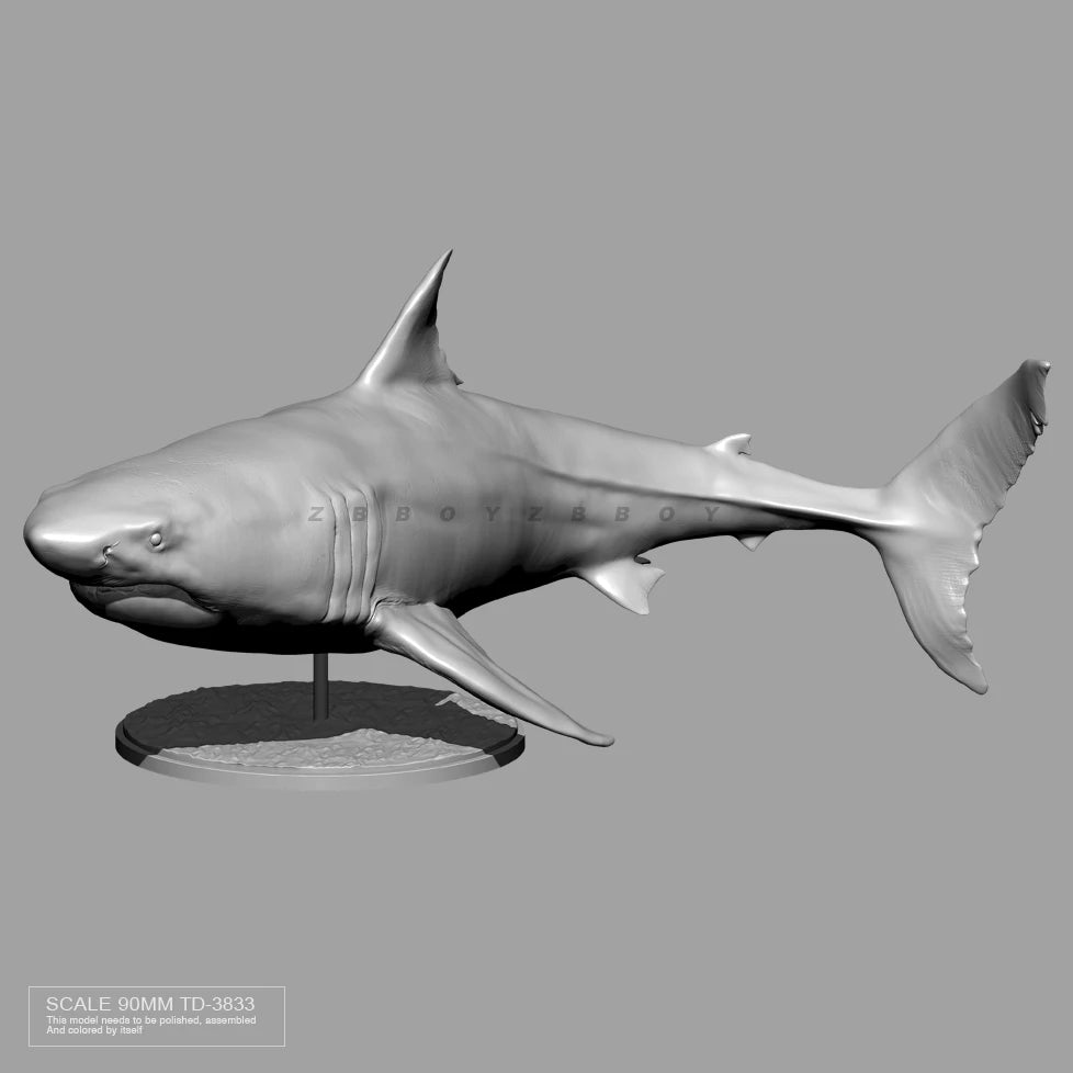 90mm Marine Animals, 3 Figures, Resin Model Creature Kit, Wildlife Theme, Unassembled and Unpainted
