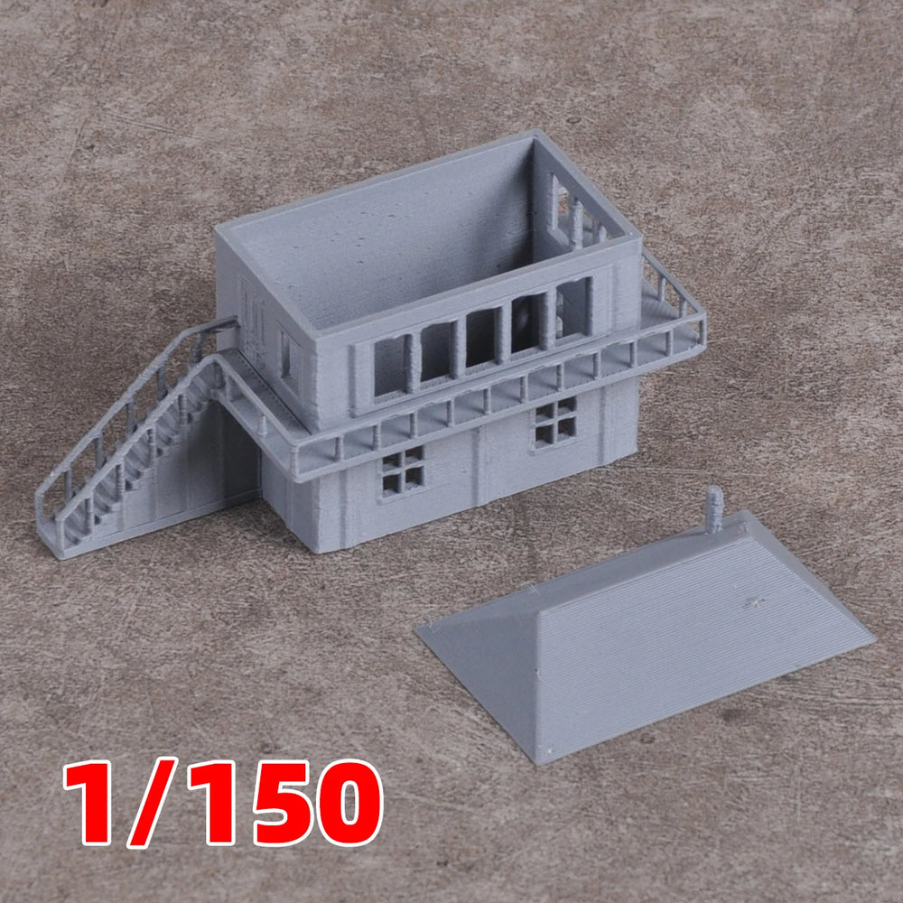 1/64 Railway Buildings, Resin Model Diorama Kit, Historical Theme, Unassembled and Unpainted