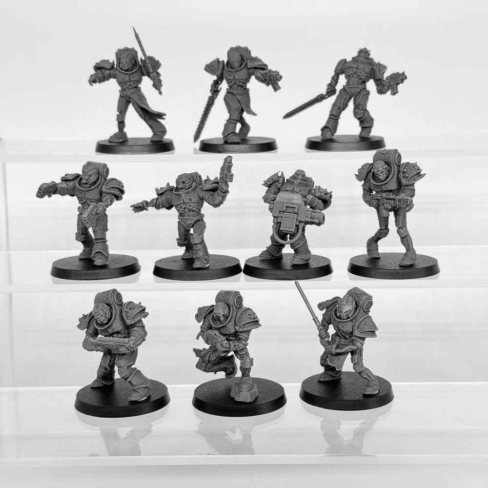 28mm Corrupted Socratis Grimdark Troops, 36 Figures, Resin Model Figure Kit, Sci-Fi Theme, Unassembled and Unpainted