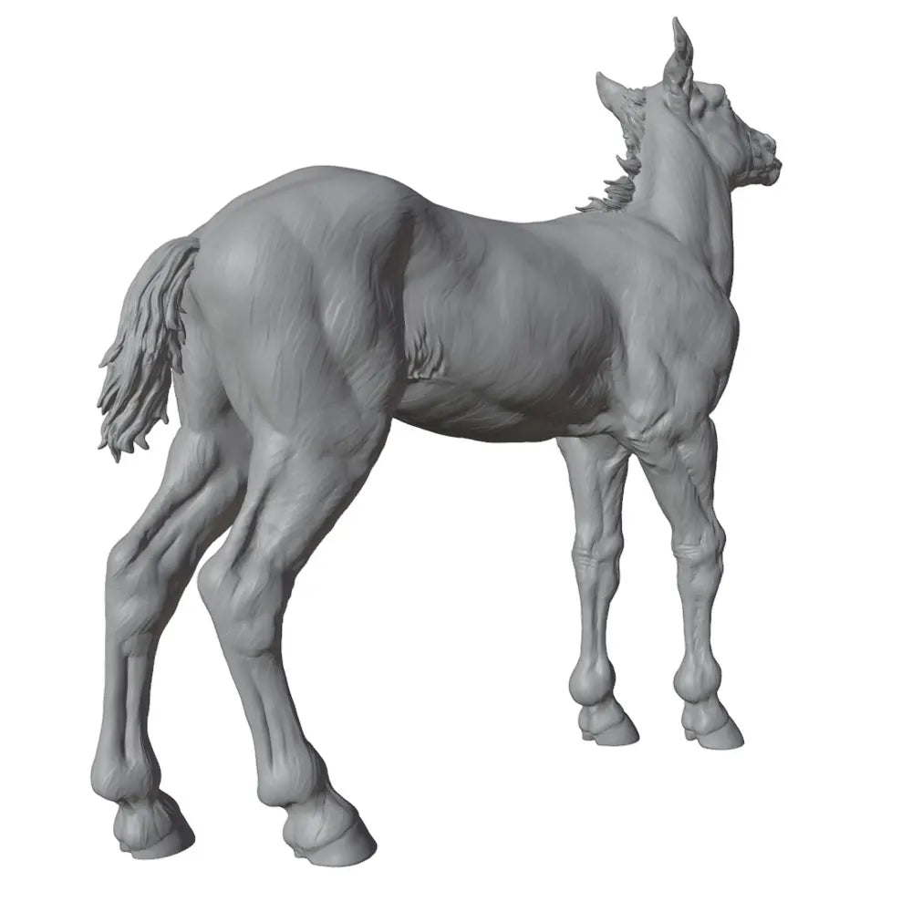 50mm Horse, Resin Model Creature Kit, Wildlife Theme, Unassembled and Unpainted