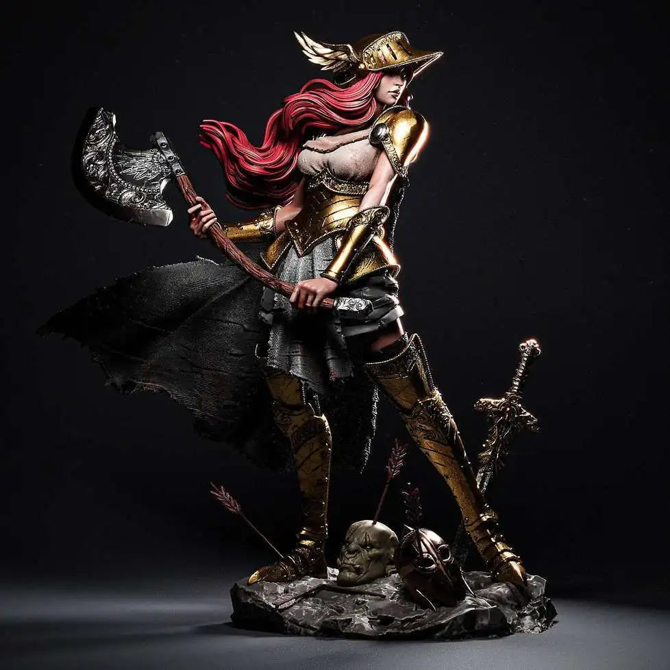 50mm Female Knight, Resin Model Figure Kit, Fantasy Theme, Unassembled and Unpainted