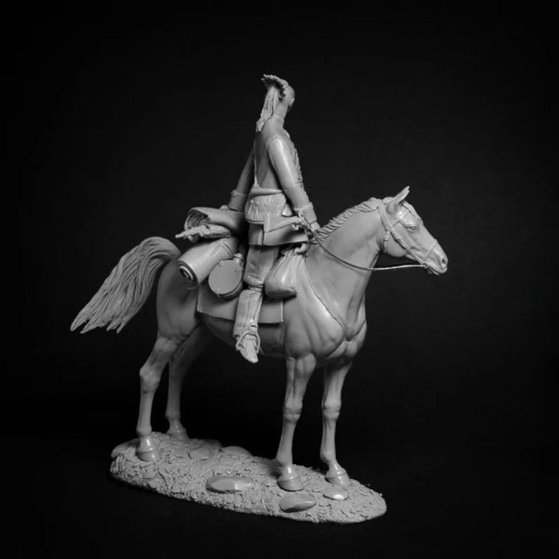 1/24 Medieval Polish Knight on Horseback, Resin Model Figure Kit, Unassembled and Unpainted