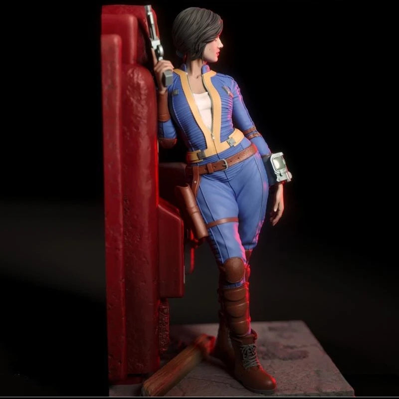 1/24 Female Tactical Warrior, Resin Model Figure Kit, Sci-Fi Theme, Unassembled and Unpainted