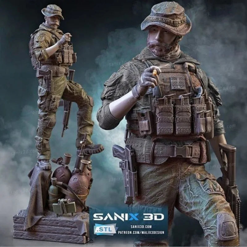 1/24 Modern Special Forces Operator, Resin Model Figure Kit, Unassembled and Unpainted