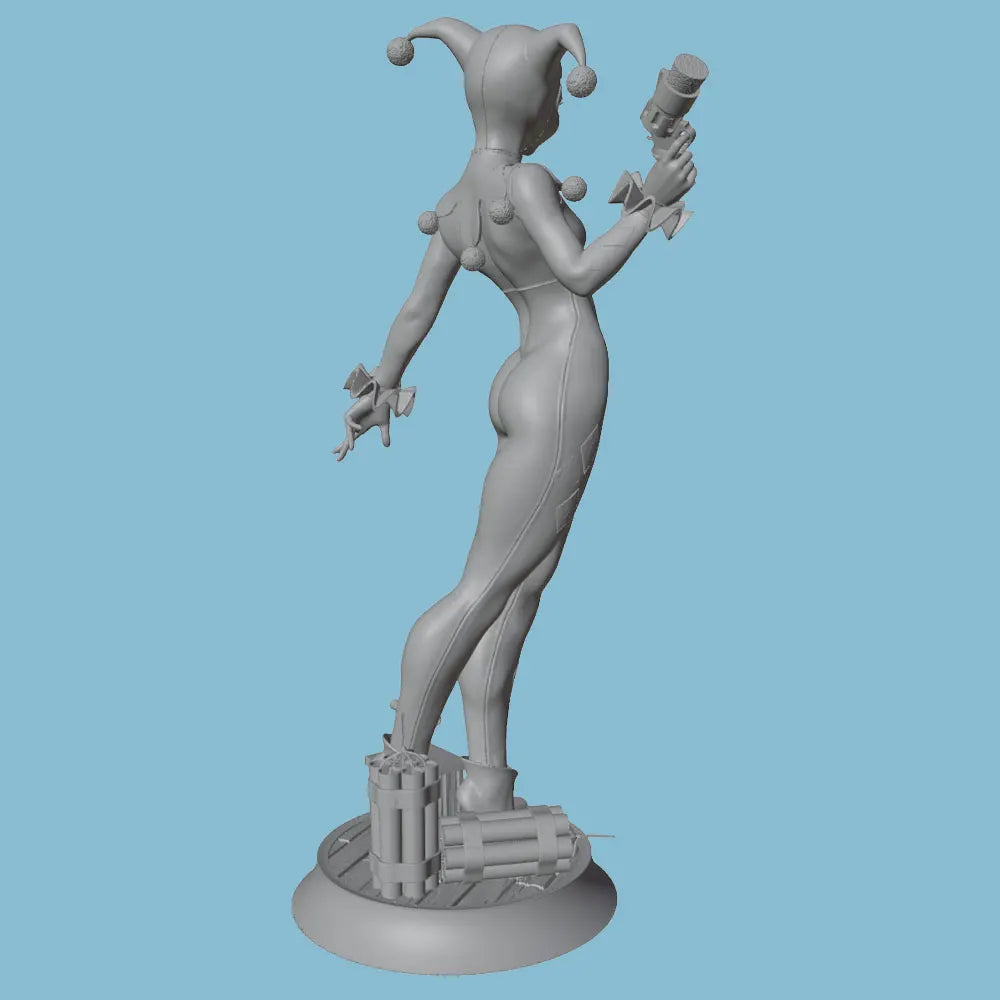75mm Jester Woman, Resin Model Figure Kit, Fantasy Theme, Unassembled and Unpainted