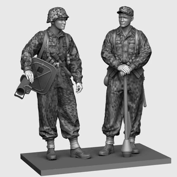 1/35 WWII German Panzerknacker, 4 Figures, Resin Model Figure Kit, Unassembled and Unpainted