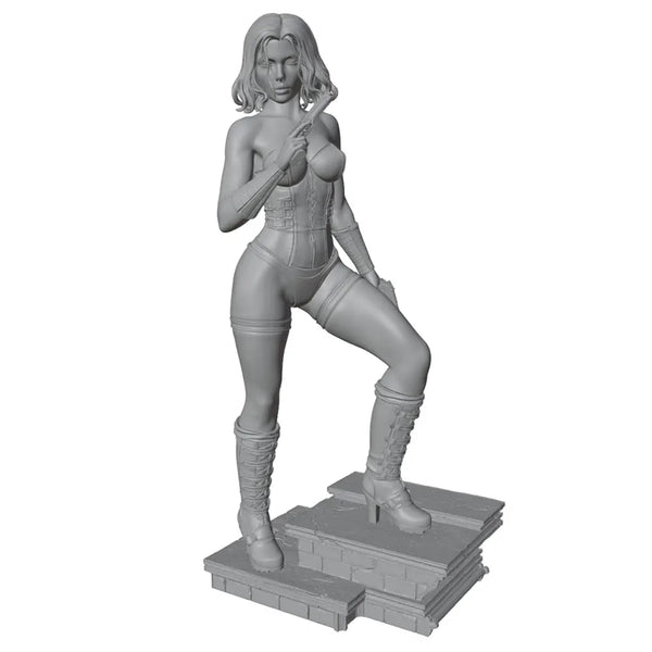 75mm Modern Female Warrior, Resin Model Figure Kit, Unassembled and Unpainted