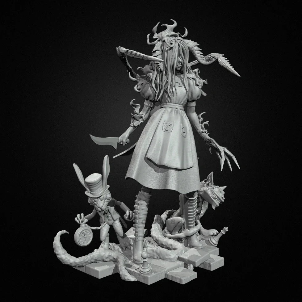 75mm Maiden, Resin Model Figure Kit, Fantasy Theme, Unassembled and Unpainted