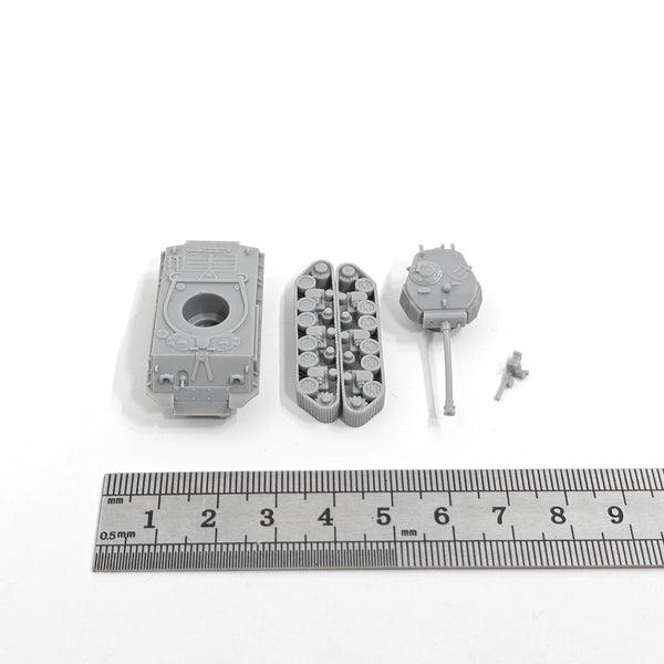 1/144 WWII Allied M4A3E8 Sherman Tank, Resin Model Vehicle Kit, Unassembled and Unpainted