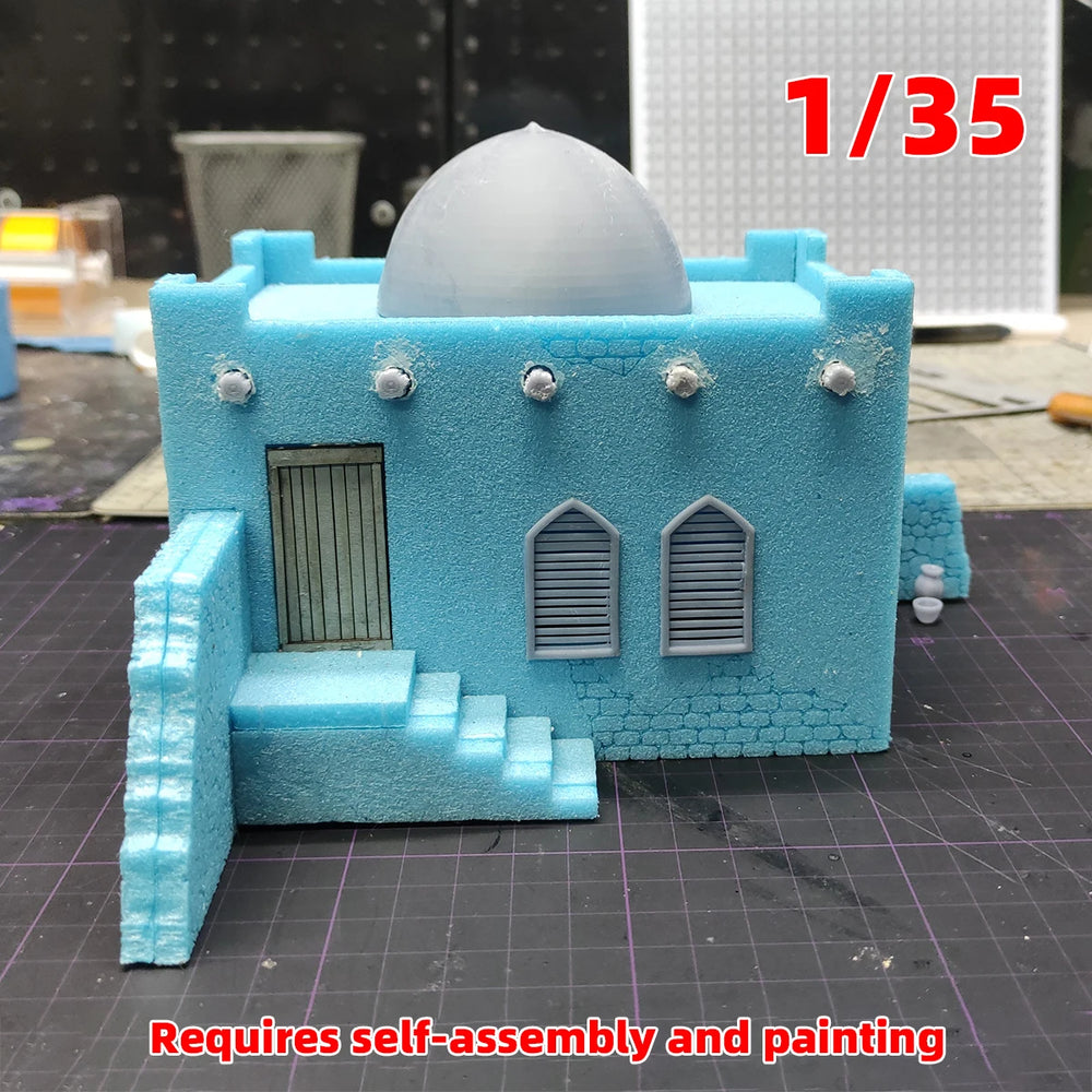 1/35 Arabian Traditional Adobe House, Resin Model Diorama Kit, Historical Theme, Unassembled and Unpainted