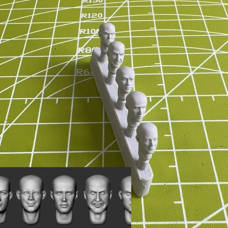 1/35 Modern Military Head Replacements, 5 Figures, Resin Model Accessory Kit, Unassembled and Unpainted
