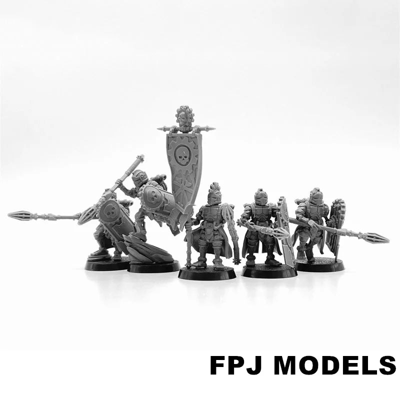 28mm Scavenger Legio, 14 Figures, Resin Model Figure Kit, Fantasy Theme, Unassembled and Unpainted