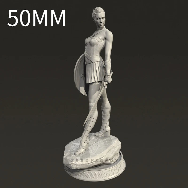 75mm Ancient Greek Hoplite with Sword and Shield, Resin Model Figure Kit, Unassembled and Unpainted