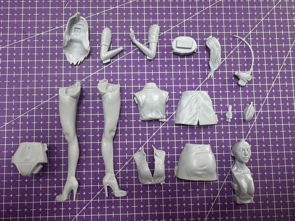 1/12 Modern Flight Attendant, Resin Model Figure Kit, Unassembled and Unpainted
