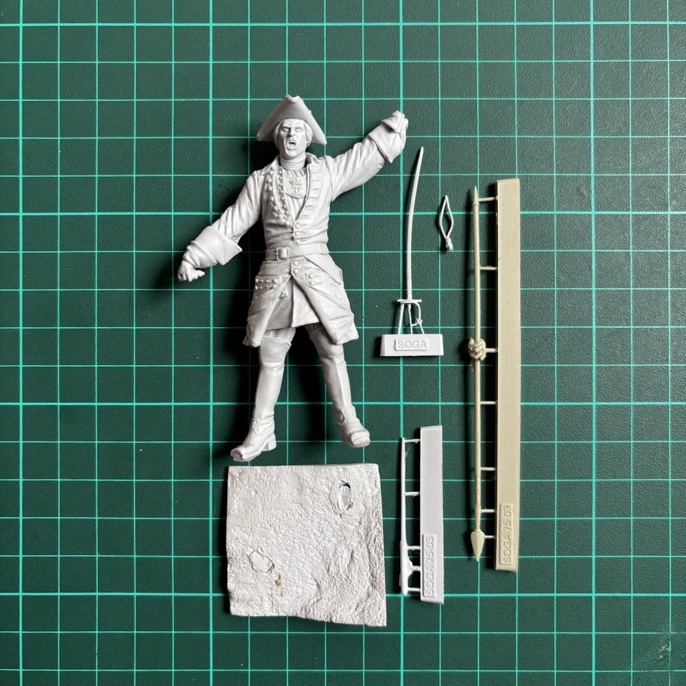 75mm WWI Swedish Infantry Officer, Resin Model Figure Kit, Unassembled and Unpainted