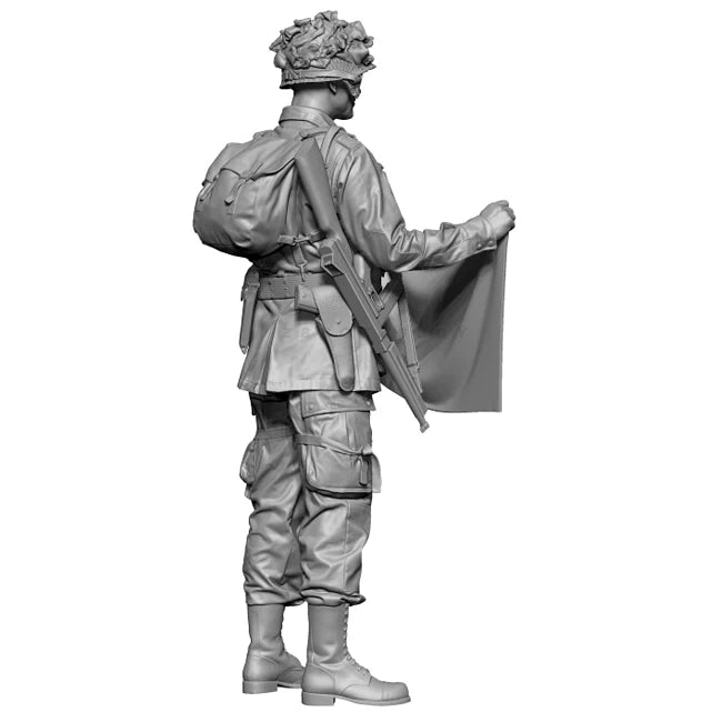 1/35 WWII Allied Soldier Cape, Resin Model Figure Kit, Unassembled and Unpainted