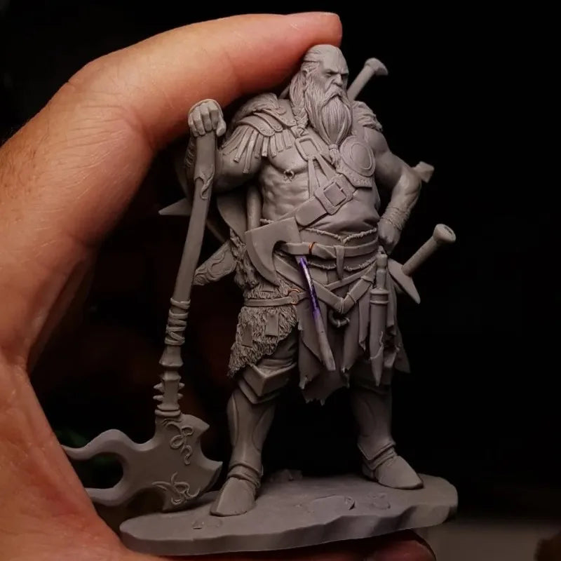 1/24 Medieval Old Warrior, Resin Model Figure Kit, Unassembled and Unpainted