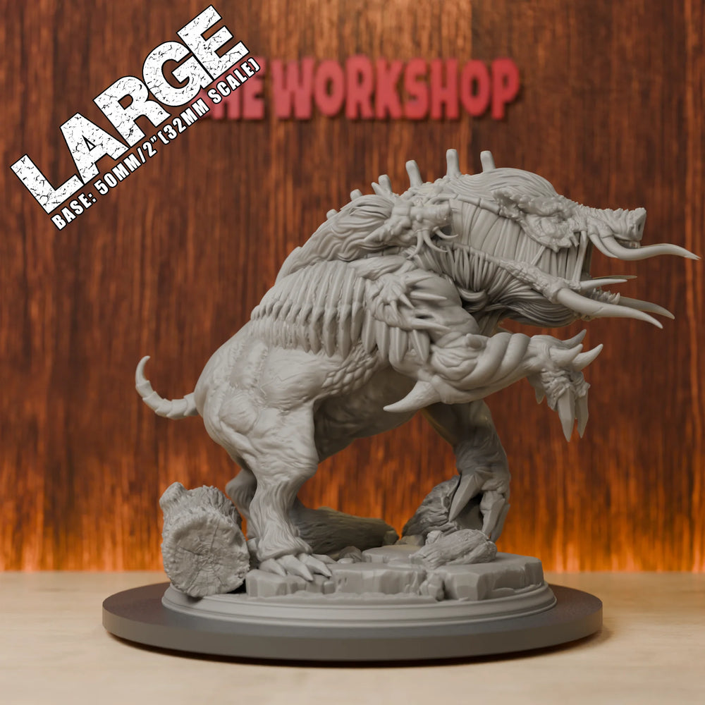 38mm Blighted Giant Boar Boss, Resin Model Creature Kit, Fantasy Theme, Unassembled and Unpainted