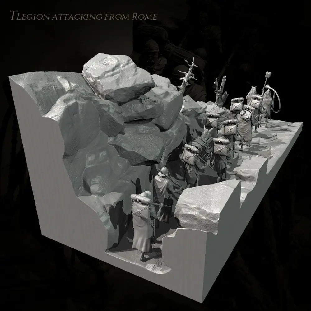 50mm Ancient Roman Legion, 25 Figures, Resin Model Diorama Kit, Unassembled and Unpainted
