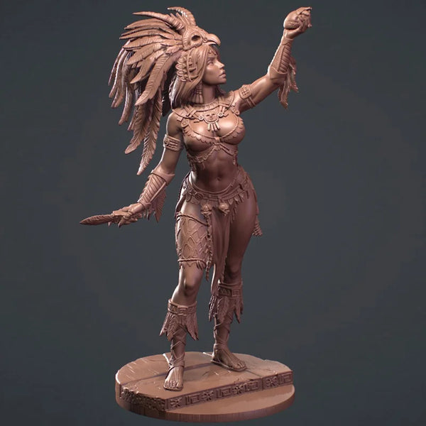 1/24 Ancient Aztec Priestess, Resin Model Figure Kit, Unassembled and Unpainted