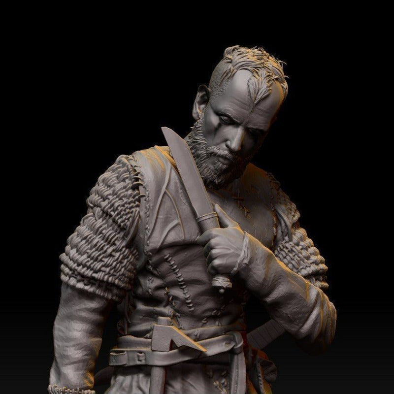 1/24 Medieval Viking Warrior Floki, Resin Model Figure Kit, Unassembled and Unpainted