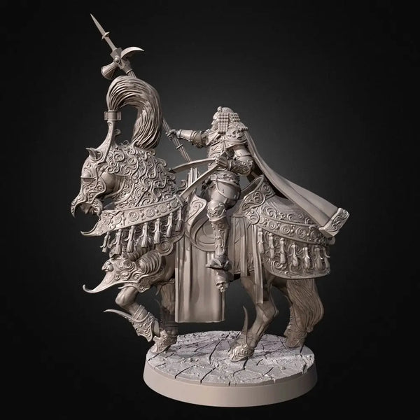 50mm Lord Knight, 4 Figures, Resin Model Figure Kit, Fantasy Theme, Unassembled and Unpainted