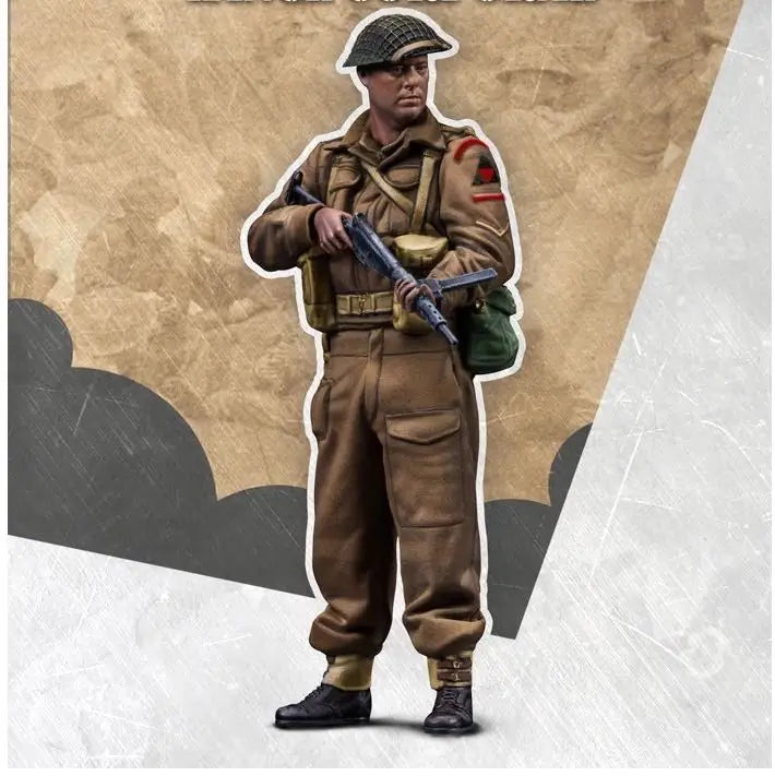 1/35 WWII German Infantryman Advancing, Resin Model Figure Kit, Unassembled and Unpainted
