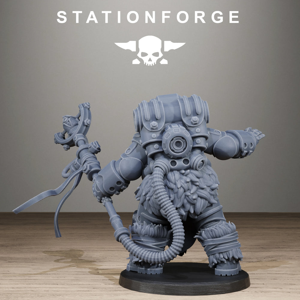 28mm Techno Savages Warriors, 18 Figures, Resin Model Figure Kit, Sci-Fi Theme, Unassembled and Unpainted