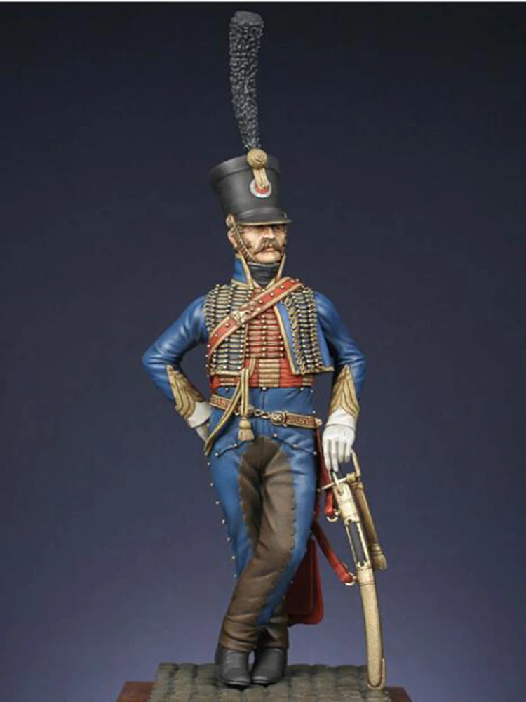 1/18 Napoleonic French Cavalry Officer, Resin Model Figure Kit, Unassembled and Unpainted