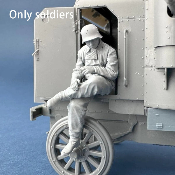 1/35 WWII US Infantryman Emerging from Truck, Resin Model Figure Kit, Unassembled and Unpainted