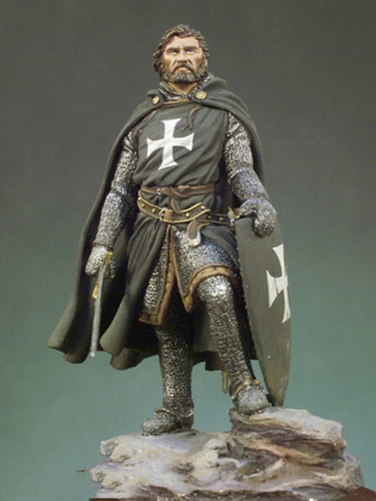 1/32 Medieval Knight Hospitaller, Resin Model Figure Kit, Unassembled and Unpainted