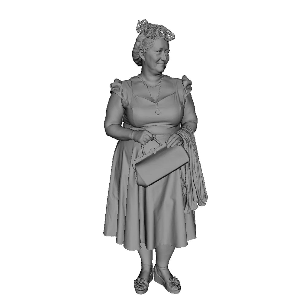 1/35 1940s Civilian Woman, Resin Model Figure Kit, Historical Theme, Unassembled and Unpainted