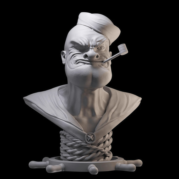 35mm Male Ornate, Resin Model Bust Kit, Fantasy Theme, Unassembled and Unpainted