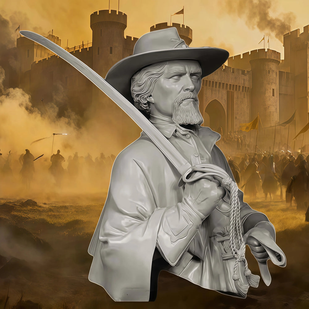 1/12 American Civil War Western Frontier Settler with Child, 2 Figures, Resin Model Bust Kit, Unassembled and Unpainted