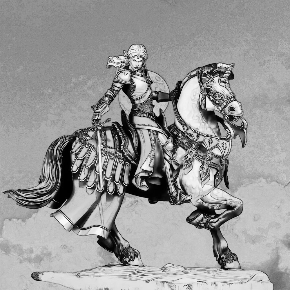 1/24 Medieval Paladin Knight, Resin Model Figure Kit, Unassembled and Unpainted