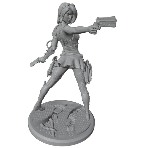 75mm Female Sci-Fi Warrior, Resin Model Figure Kit, Fantasy Theme, Unassembled and Unpainted