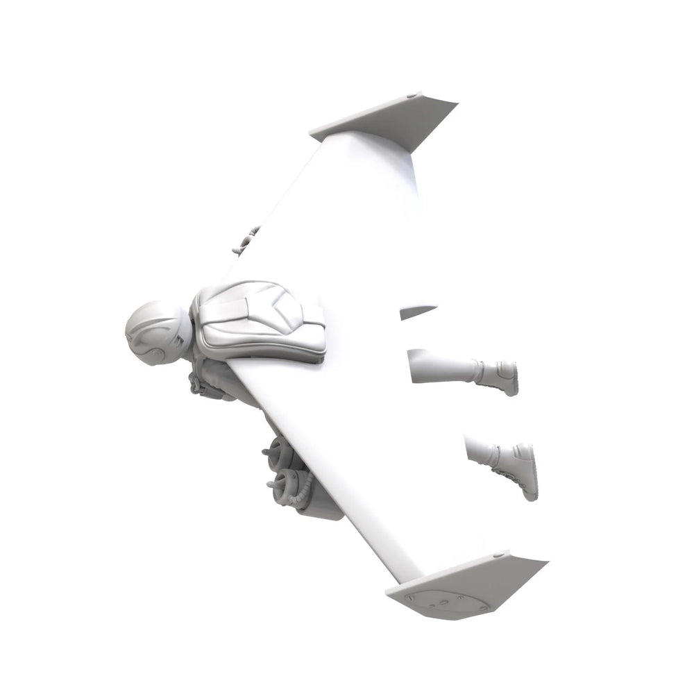 1/35 Modern Jetpack Pilot in Powered Armor, Resin Model Figure Kit, Unassembled and Unpainted