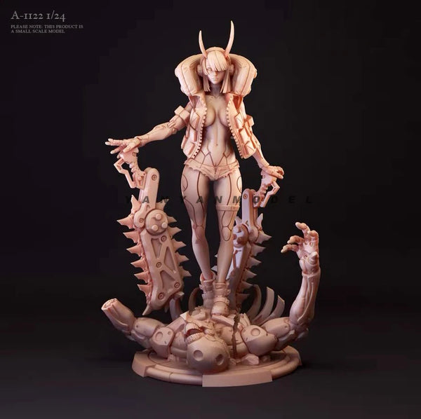55mm Demon, Resin Model Figure Kit, Fantasy Theme, Unassembled and Unpainted