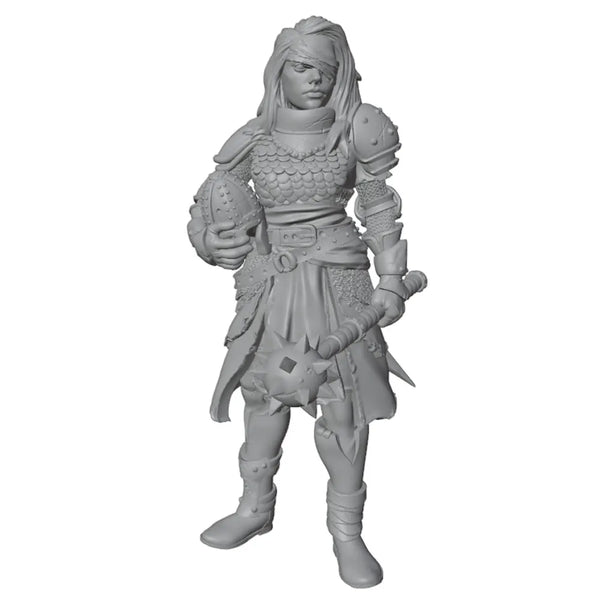 1/24 Female Warrior with Hammer, Resin Model Figure Kit, Fantasy Theme, Unassembled and Unpainted