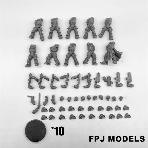 28mm Socratis Legion Sci-Fi Infantry, 45 Figures, Resin Model Figure Kit, Sci-Fi Theme, Unassembled and Unpainted