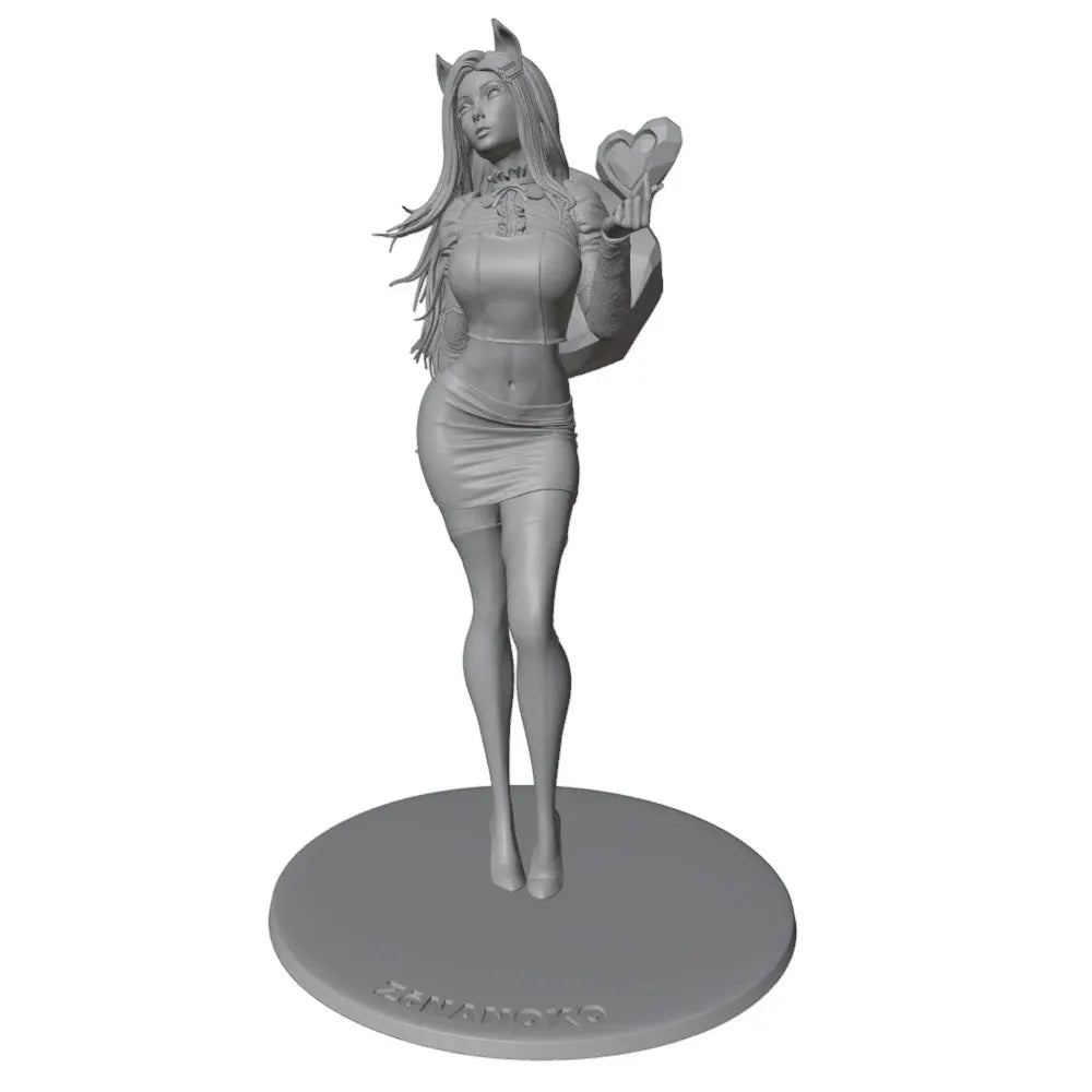 1/24 Winged Succubus with Heart, Resin Model Figure Kit, Fantasy Theme, Unassembled and Unpainted